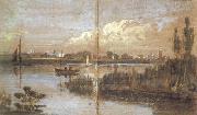 River scene with boats (mk31), Joseph Mallord William Turner